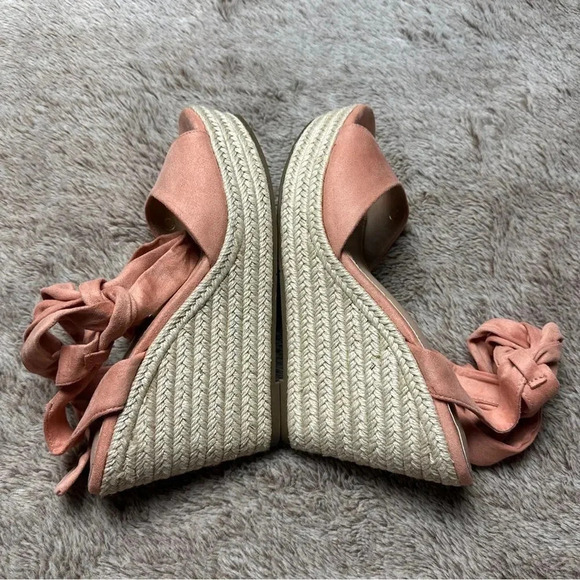 Seraih Womens Lace up Espadrilles Platform Wedges Heels Tie Ankle Shoe Size 8.5 - Picture 10 of 12